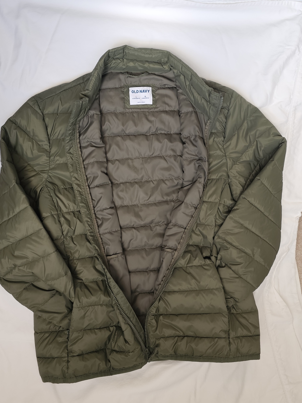 Old Navy Men's Lightweight Puffer Jacket - Olive Green